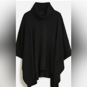 J. Crew Black Poncho Sweater